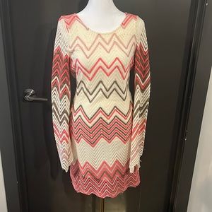 Vintage style chevron knit dress, size S